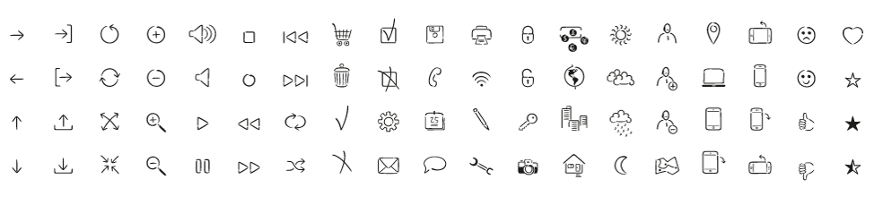 UI icons of Mister K Dingbats